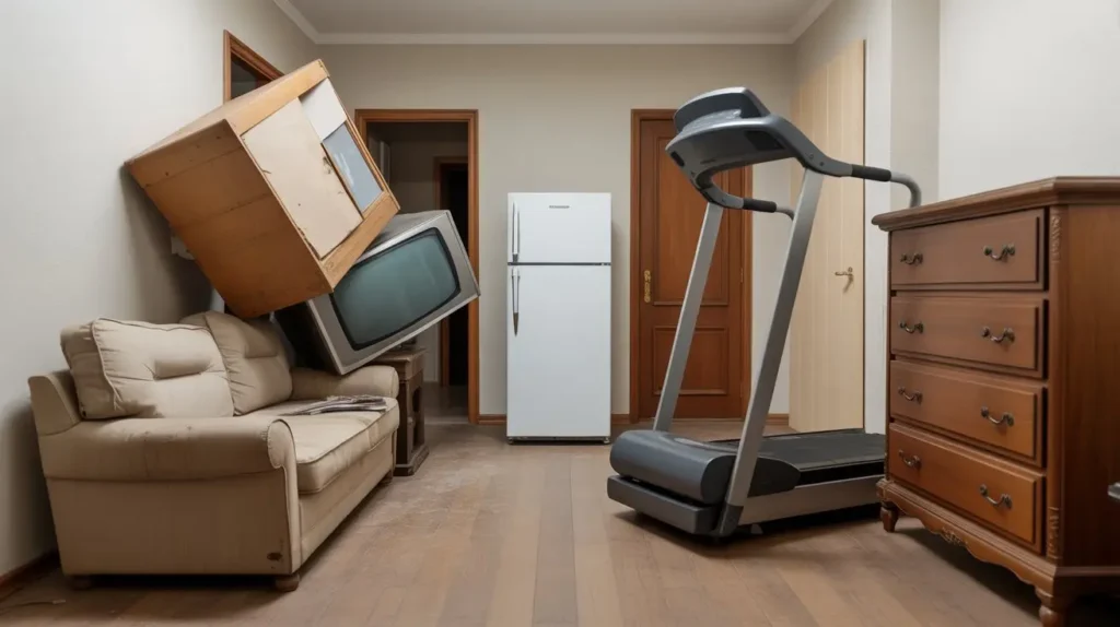 Heavy and bulky household items that require professional junk removal.